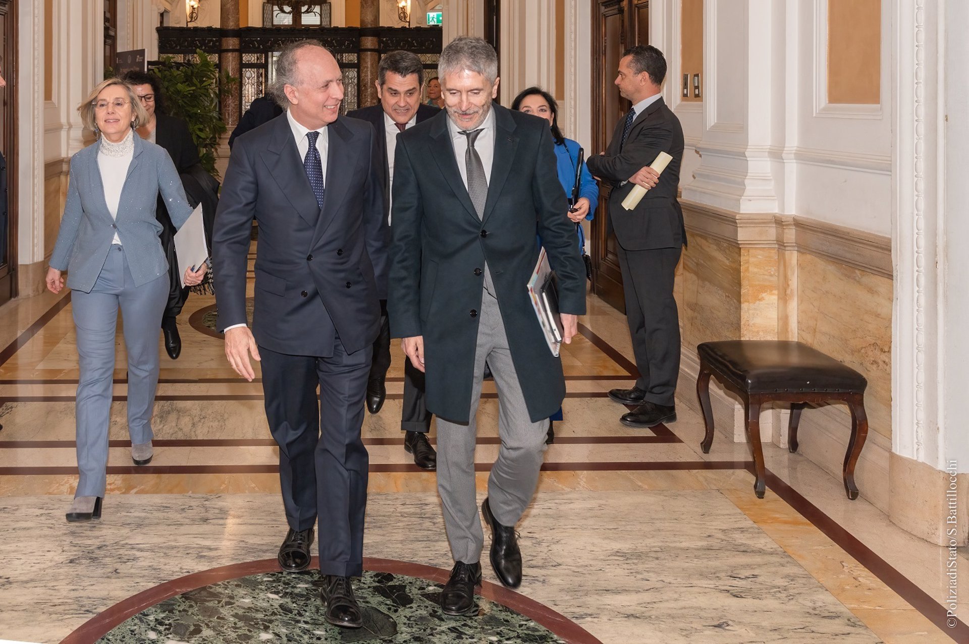 Marlaska inicia con su homólogo italiano la ronda de reuniones para preparar la presidencia española de la UE