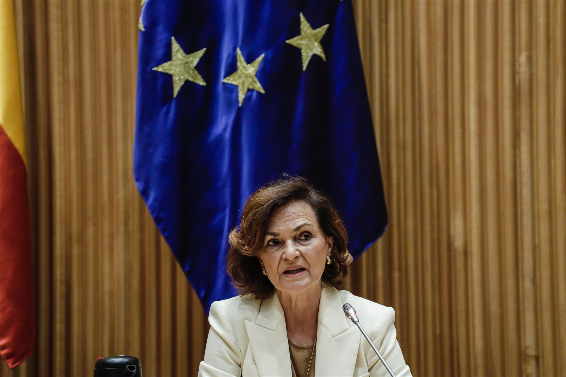 Carmen Calvo: "El género es de donde queremos salir las mujeres. Donde nos construyen"