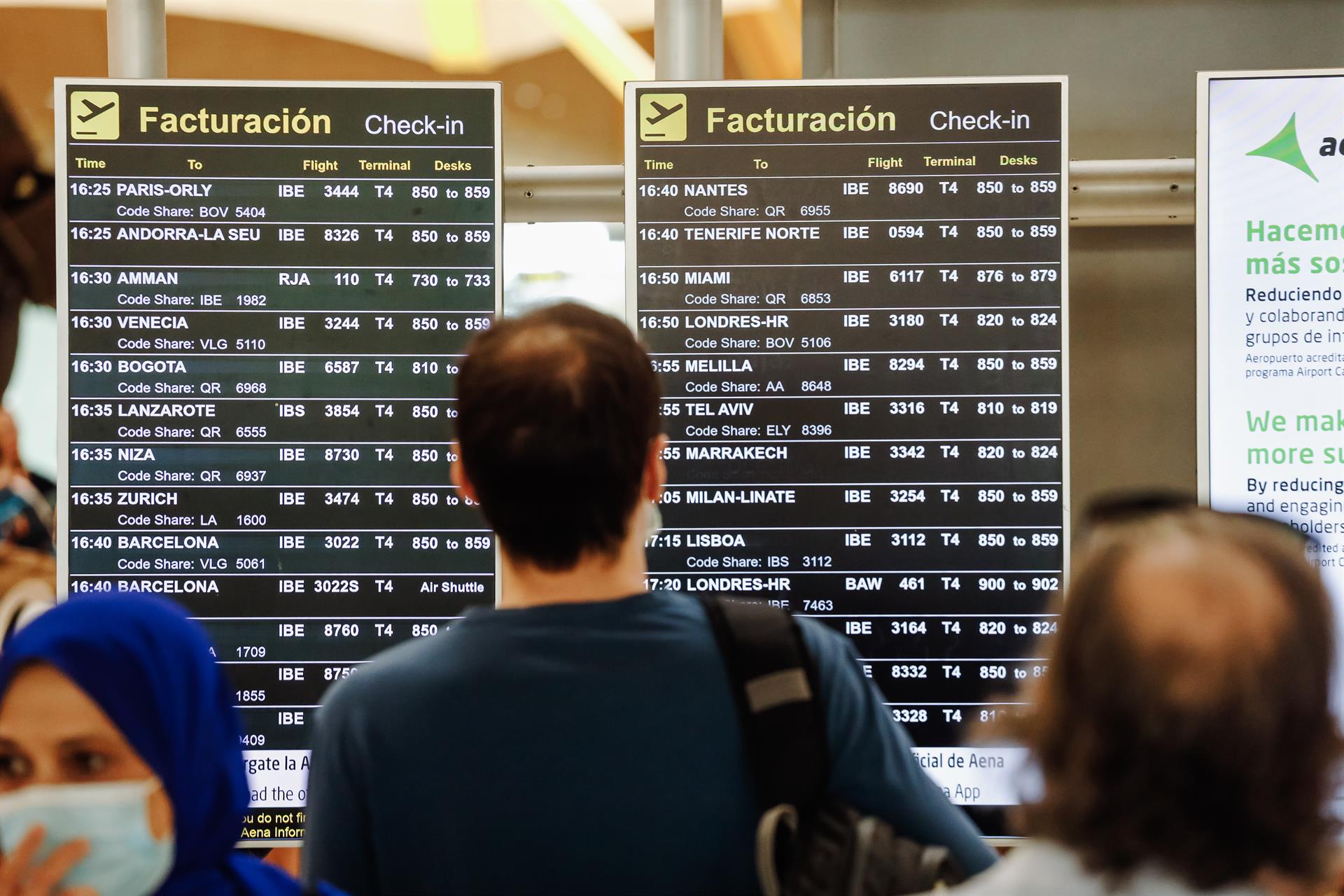 España supera en marzo los 6,5 millones de pasajeros internacionales, un 30% más que hace un año