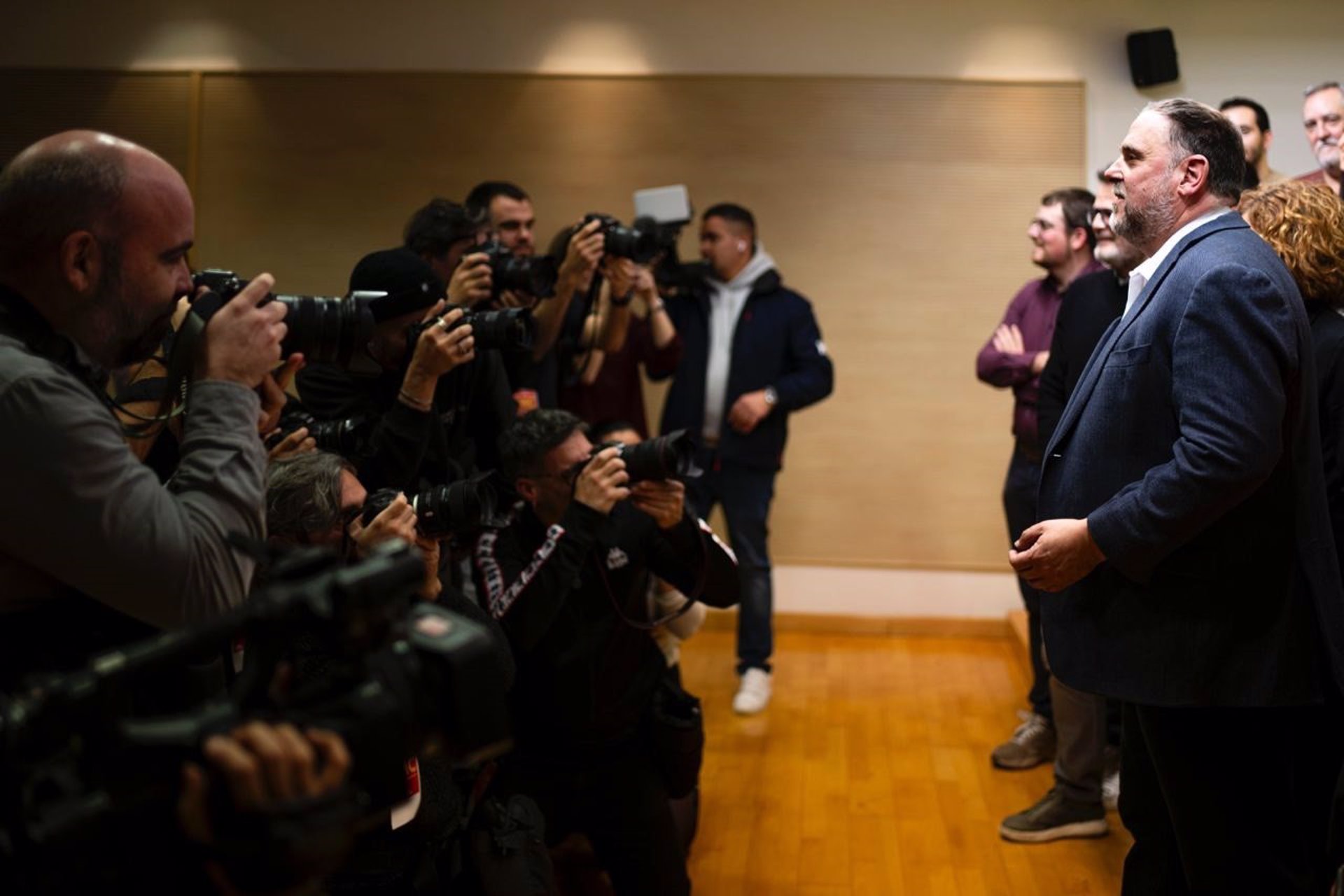 Oriol Junqueras valora los resultados de la jornada electoral en ERC