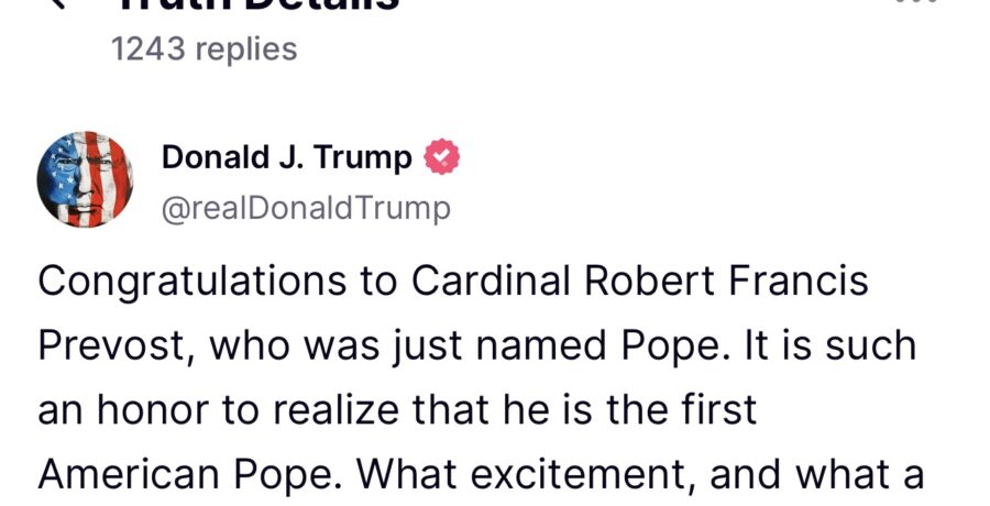 trump felicita a leon xiv un gran honor para nuestro pais