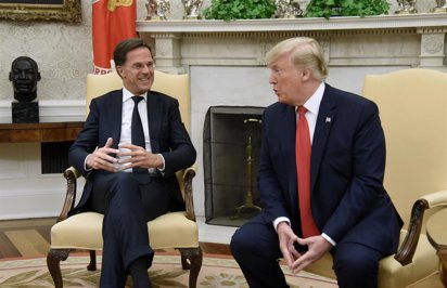 trump carga contra espana ante rutte por el gasto militar de la otan el problema se podria resolver muy facilmente