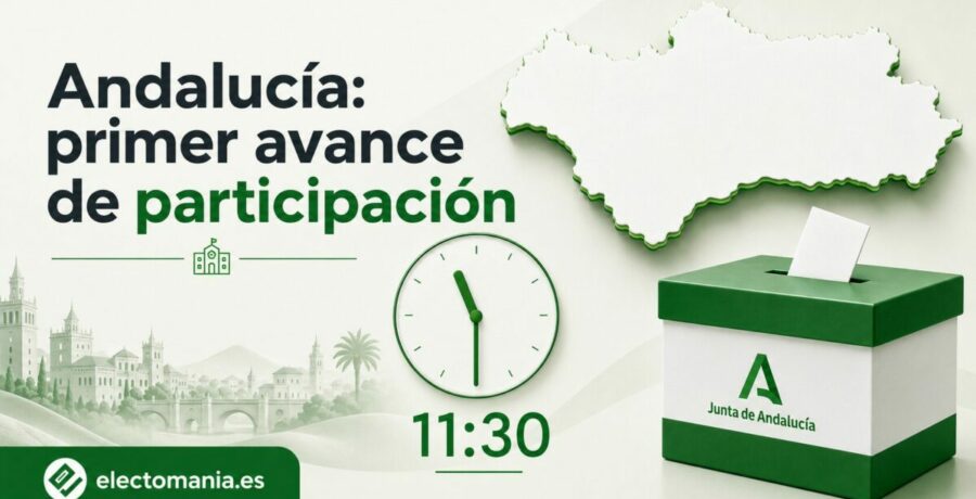 Primer avance de participación en las elecciones de Andalucía del 17 de mayo de 2026, correspondientes a las 11:30