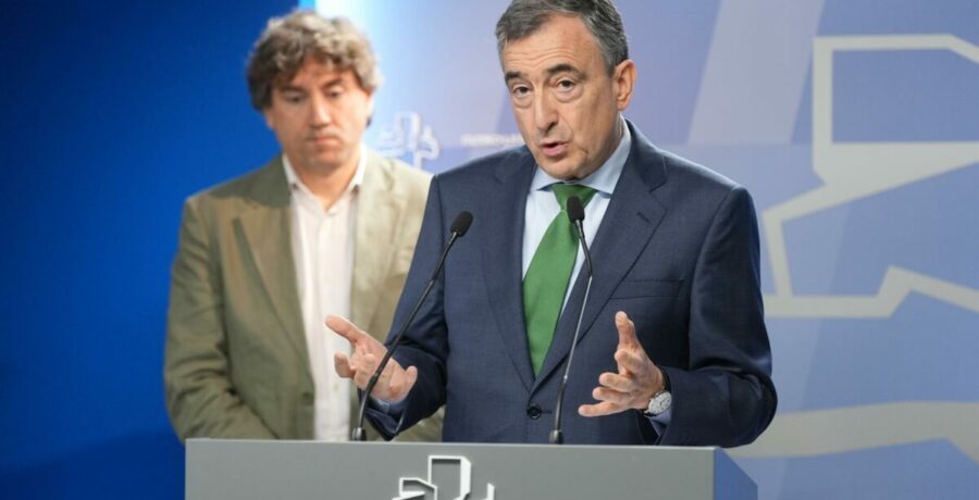 esteban descarta apoyar una mocion de censura de un pp que dice barbaridades sobre el pnv y rechaza las transferencias