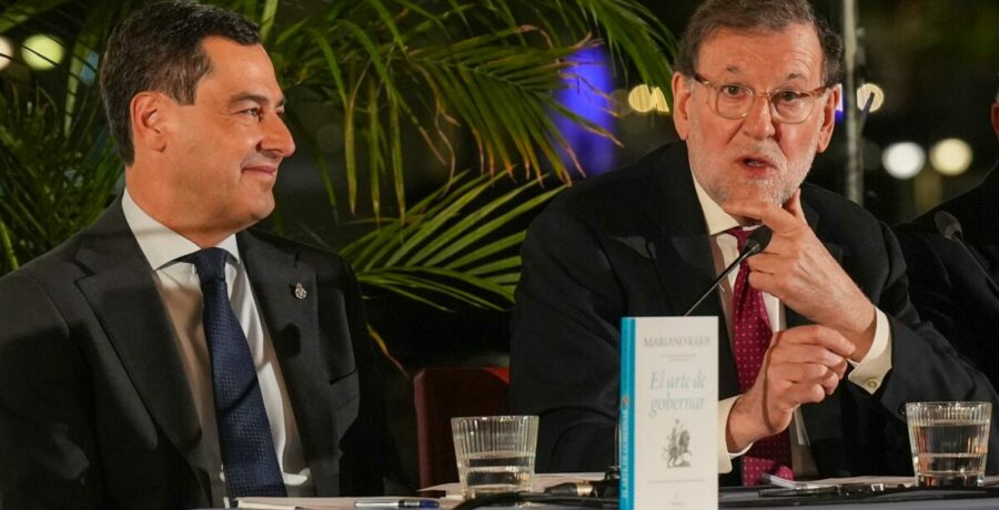 rajoy arropa a moreno en su toma de posesion y destaca que es un referente de sensatez