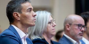 El presidente del Gobierno, Pedro Sánchez, clausura el acto ‘Más vivienda pública, más vivienda asequible’, a 7 de septi