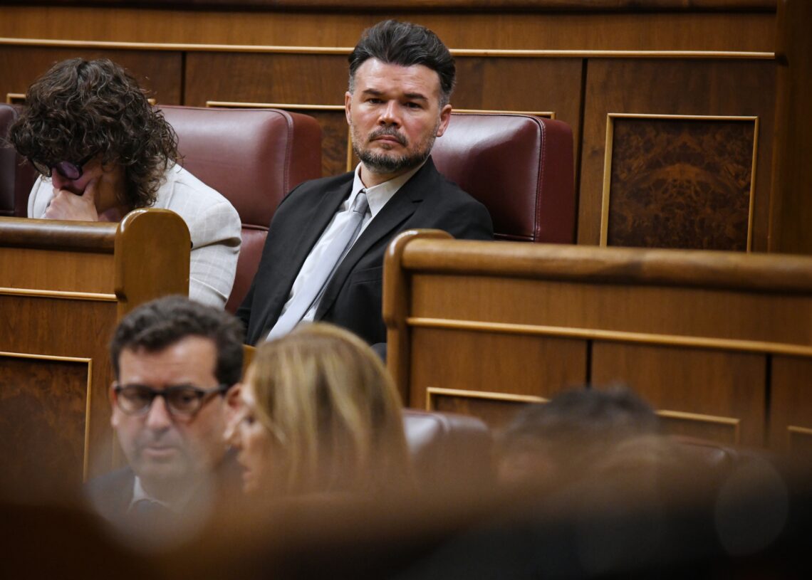 Archivo - El portavoz de ERC en el Congreso, Gabriel Rufián.