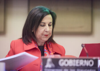 Archivo - La ministra de Defensa, Margarita Robles, durante la Comisión Mixta de Seguridad Nacional, en el Congreso de l