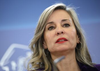 Archivo - La portavoz del grupo parlamentario de Sumar, Verónica Martínez Barbero.