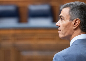 El presidente del Gobierno, Pedro Sánchez, interviene durante una sesión de control al Gobierno, en el Congreso de los D