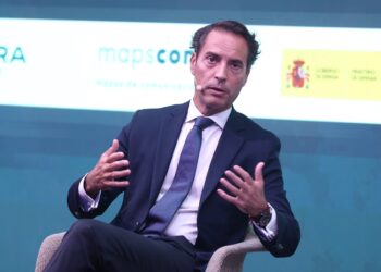 El representante especial de la OTAN para la vecinidad sur, Javier Colomina, durante la III edición de 'Diálogos para la