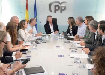 El presidente del PP, Alberto Núñez Feijóo, preside el comité de dirección del partido en 'Génova'