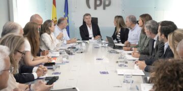 El presidente del PP, Alberto Núñez Feijóo, preside el comité de dirección del partido en 'Génova'