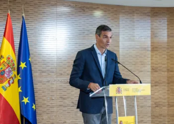 El presidente del Gobierno, Pedro Sánchez, interviene durante una visita el Instituto de Ciencias Matemáticas (ICMAC), a