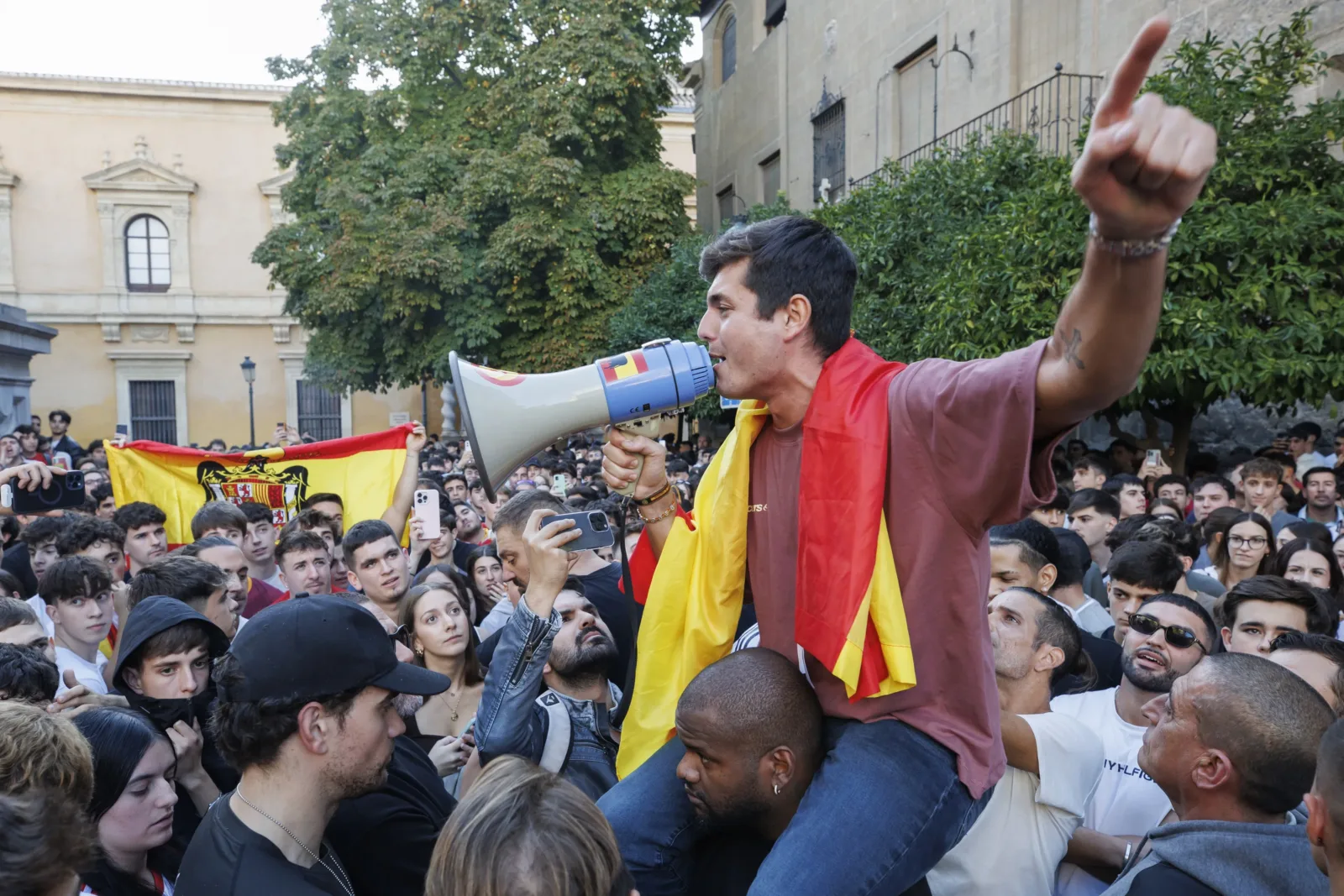 Archivo - El 'influencer' político Vito Quiles, en unl acto en la Facultad de Derecho de la Universidad de Granada.
