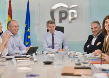 Archivo - El líder del PP, Alberto Núñez Feijóo, preside la reunión del comité de dirección del PP.
