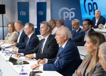 El presidente del Partido Popular, Alberto Núñez Feijóo, en la última junta directiva del PP, celebrada el pasado 28 de