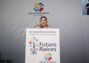 La vicepresidenta segunda y ministra de Trabajo, Yolanda Díaz, durante el XII Congreso Estatal de Unidad Progresista de