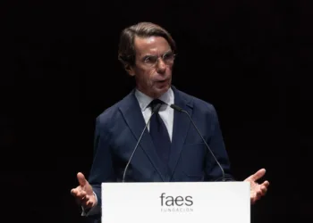 El expresidente del Gobierno y presidente de la Fundación FAES, José María Aznar, durante la entrega el XIII Premio FAES