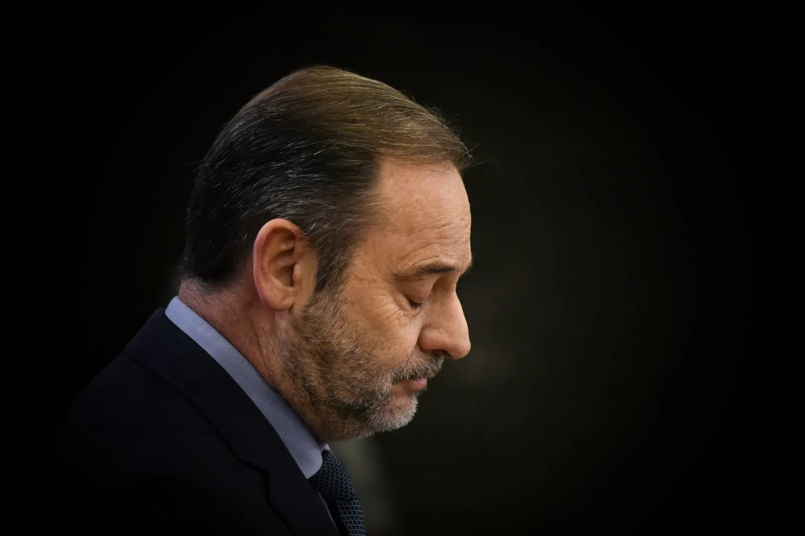 Archivo - El exministro José Luis Ábalos durante una rueda de prensa en el Congreso de los Diputados.