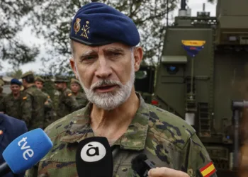 El Rey Felipe VI asiste al ejercicio ‘Grifo 2026’ del Regimiento de Defensa NBQ ‘Valencia’ nº 1, en el Campo de Maniobra