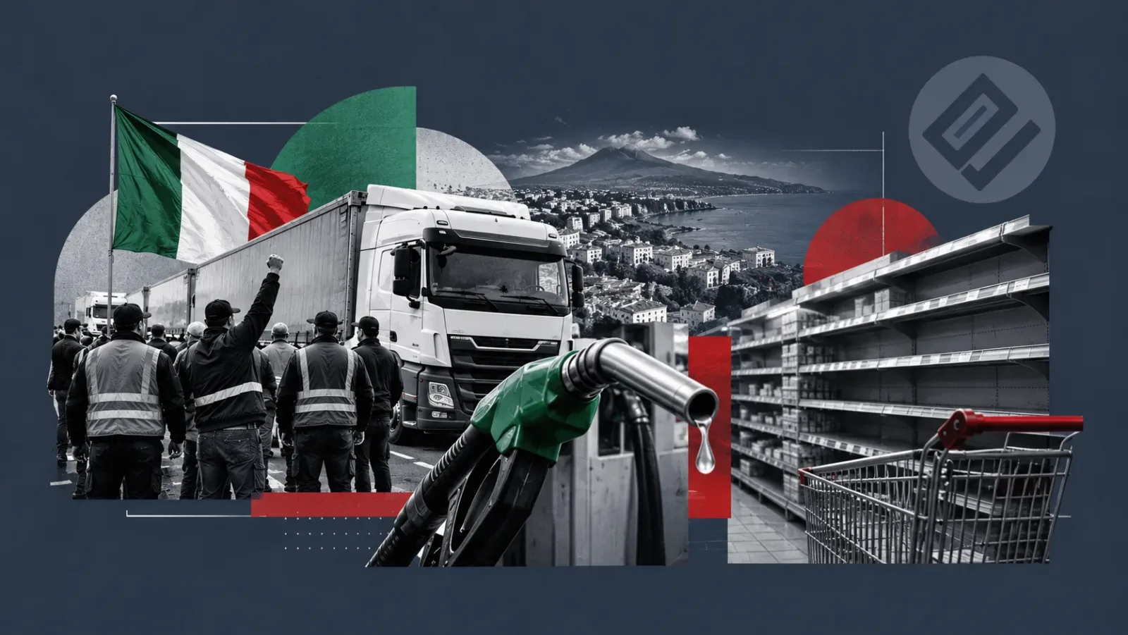 Italia: la huelga de transportistas deja supermercados y gasolineras desabastecidos en el Sur