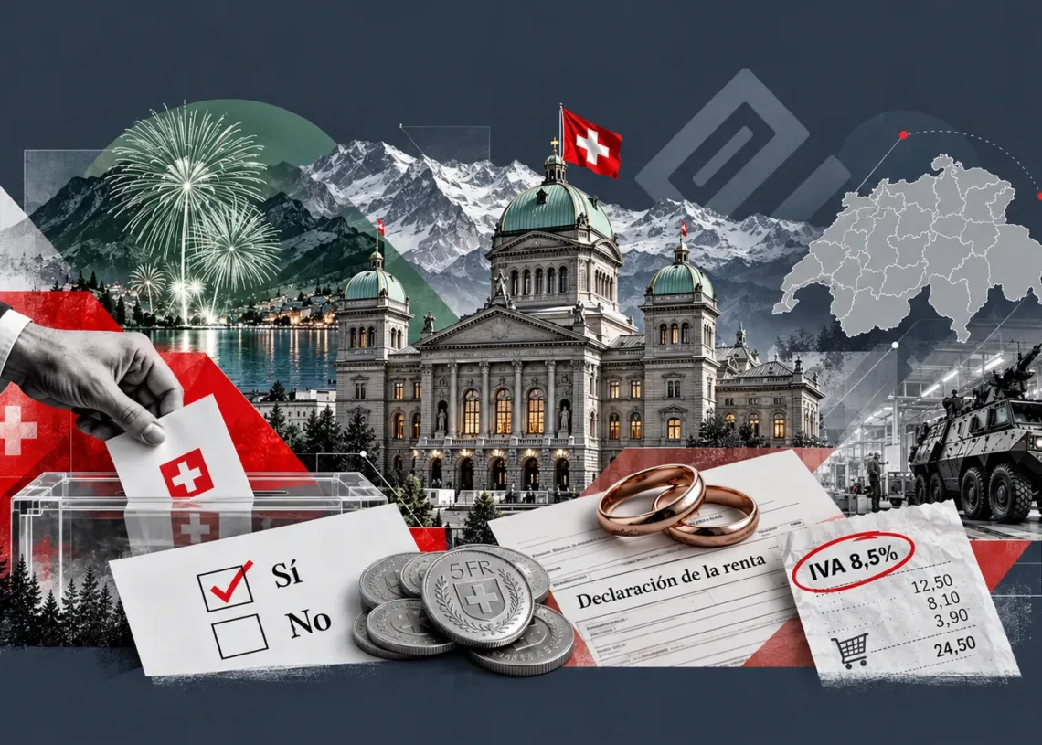 Suiza: referéndums el 29N sobre el IVA de las pensiones, los fuegos artificiales y la exportación de armas